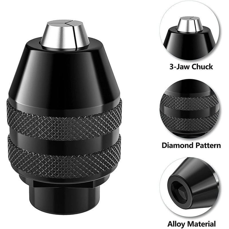 4486 Multi Chuck for Dremel 4 Pack, Mellbree 0.8-3.2mm Drill