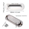 SyiXute 2 Pack Flush Pulls for Sliding Doors,Stainless Steel Ellipse