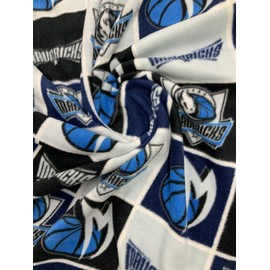 Fabric Traditions Fleece Dallas Basketball Team 100% Polyester Sold by The Yard