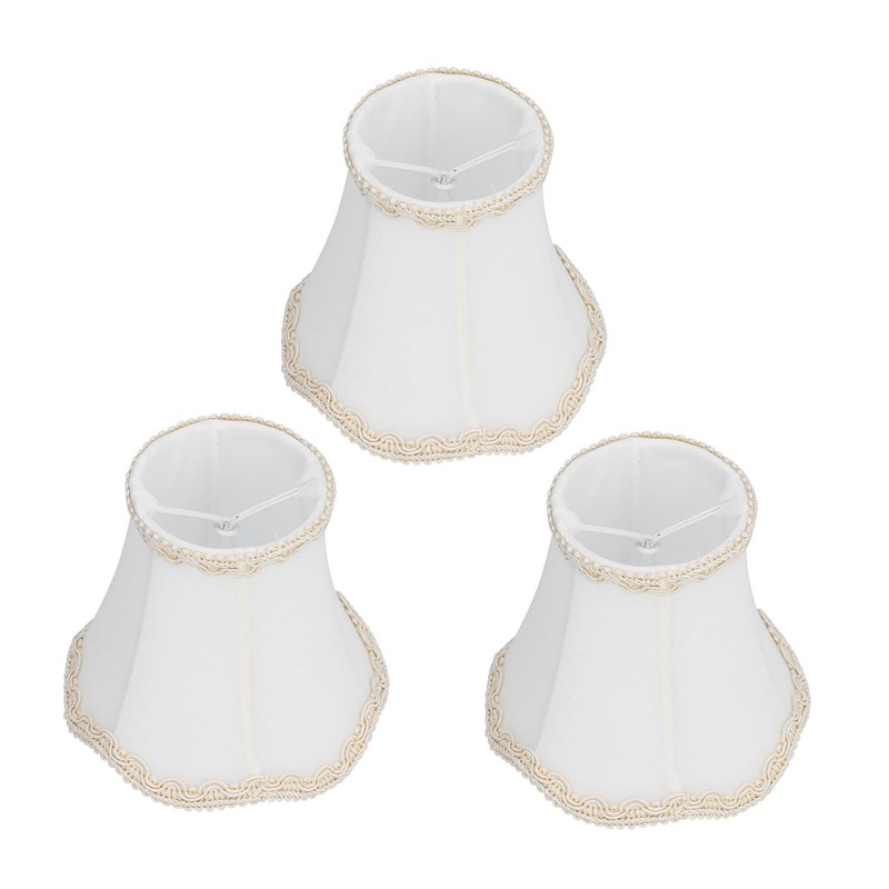3Pcs Fabric Lamp Shade E14 Clip On Wall Lamp Candle