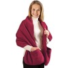 Warm And Cozy Fleece Wrap Shawl With Large Front Pockets