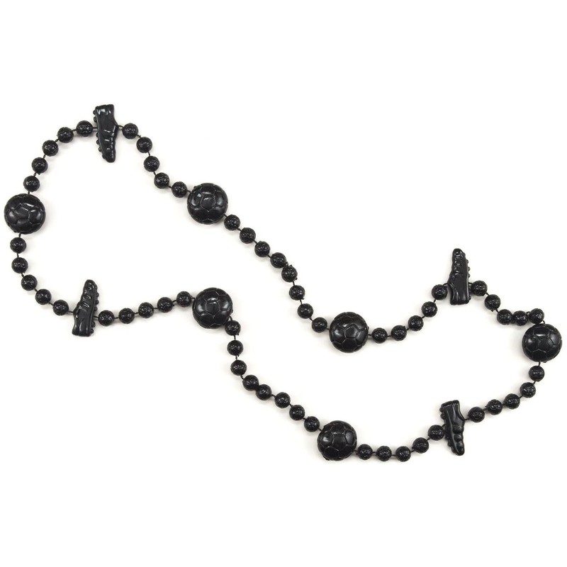 Soccer Beads (black) Party Accessory (1 count) (1/Card)