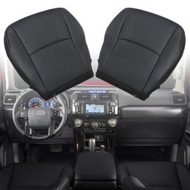 NLQR Front Driver and Passenger Side Bottom Replacement Leather Seat Covers Black #13 Compatible with Toyota 4Runner 2010 2011 2012 2013 2014