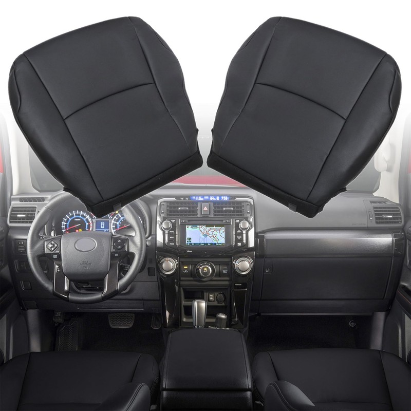 NLQR Front Driver and Passenger Side Bottom Replacement Leather Seat
