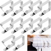 Pack of 12 Tablecloth Clips, Stainless Steel, Tablecloth Clips for