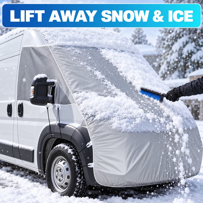 600D Oxford Motorhome Windscreen and Hood Snow Cover for Fiat