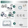 750PCS SAE & Metric Nylon Insert Lock Nuts Kit, 304