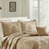Home Soft Things Damask 4 Piece Bedspread Set,Scalloped Edge Reversible