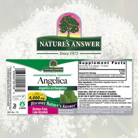 Nature's Answer Angelica Root with Organic Alcohol 4000mg 1oz | Mesopause Support | Female Hormonal Balance | Fertility Support | Single Count
