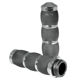 Avon air-90 air cushioned grips w/cable throttle (chrome) (AIR-90)