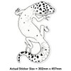 Extra Large 460mm 'Leopard Gecko' Permanent Sticker Decal for Cars/Windows/Bins/Walls