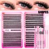 Kit Extensiones De Pestañas En Racimo 480 Piezas