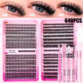 Kit Extensiones De Pestañas En Racimo 480 Piezas