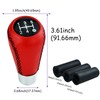Temzzer 5 Speed Gear Knob Leather Car Shift Knob Transmission