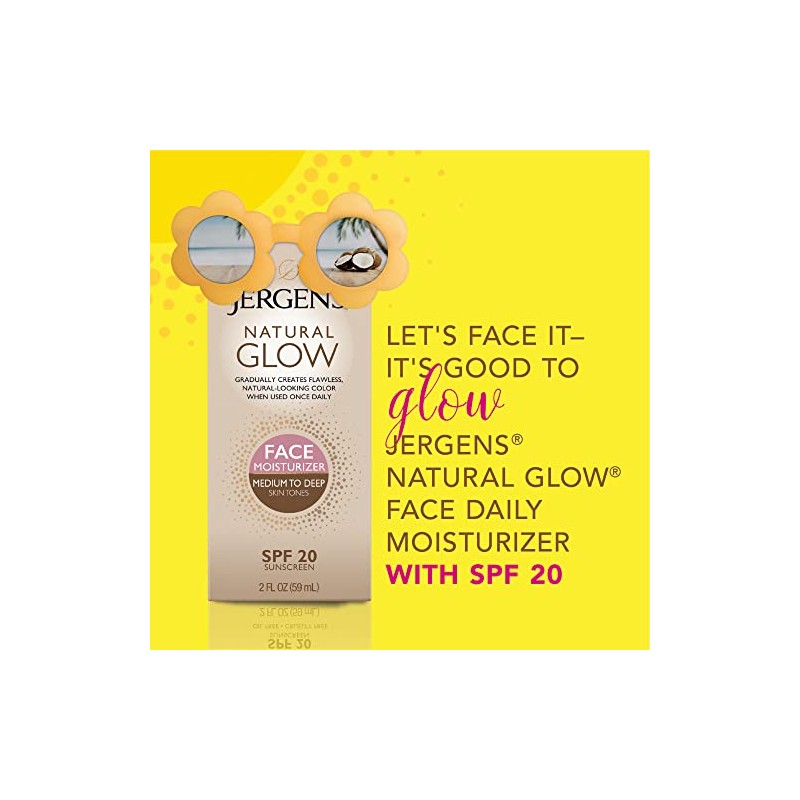 Jergens Hidratante Natural Rostro Protector Solar Medium Tan Paquete