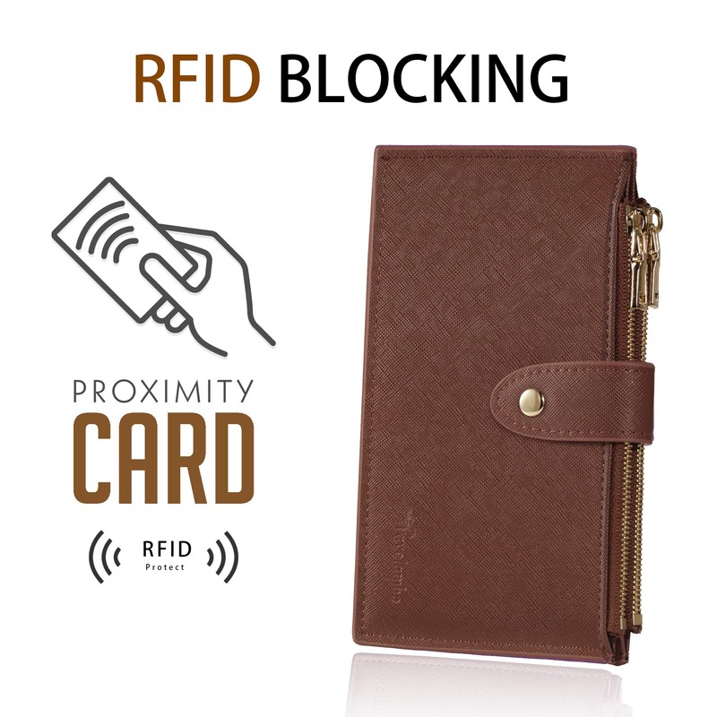 Travelambo RFID Wallet Women Bifold Multi Card Wallet Case with