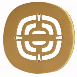 Westbrass D316-18 4-1/2" OD Brass Snap-in Shower Strainer Grid Drain Cover, Brushed Bronze