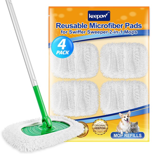 KEEPOW Swiffer Moist Floor Cloths Reusable for Swiffer Sweeper Mop,