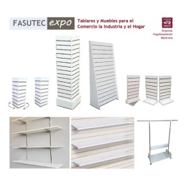 Panel Ranurado Organizador Exhibidor 2 Piezas De 60x60cm                                                                                              
