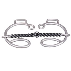 HILASON Western Stainless Steel Gag Bit BS Twisted Snaffle Mouth 3 inch Cheeks 5 1-4 | Horse Bits Training & Racing for Horse