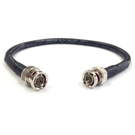 Custom Cable Connection 10 Foot Belden 1694A 6G HD-SDI RG6 BNC Cable (75 Ohm) Black Jacket