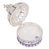 Metal Trinket Box Purple Crown Shape Shiny Elegant Exquisite Zinc
