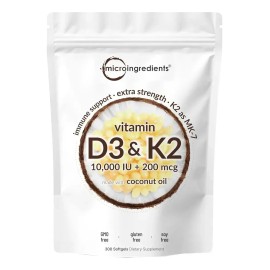 Vitamina D3 10000 Iu + K2,200 Mcg Con 300 Softgels