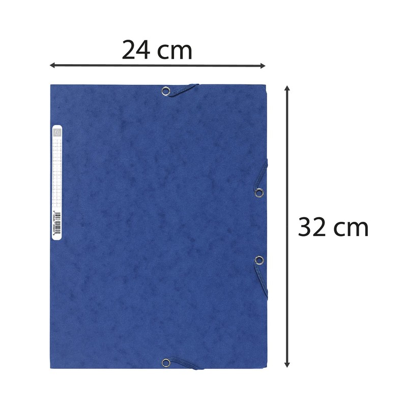 Exacompta - Ref 55510E - Elasticated 3-Flap Folders - Suitable