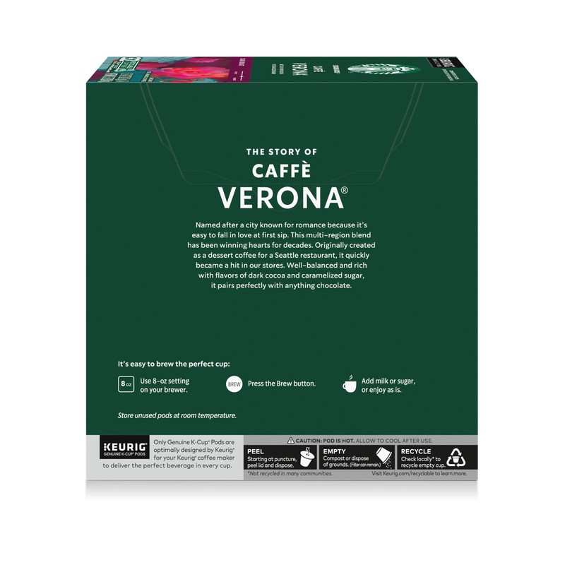 Starbucks K-Cup Coffee Pods, Dark Roast Hot or Iced Coffee,