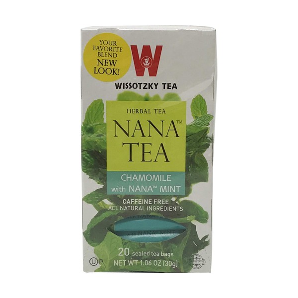WISSOTZKY TEA Nana Mint Chamomile Tea, 20 CT