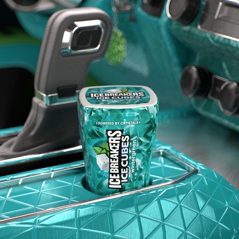 ICE BREAKERS Ice Cubes Wintergreen Flavored Sugar Free Chewing Gum