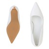 VAN HILL Women's Pointed Pumps with Stiletto Heel, White