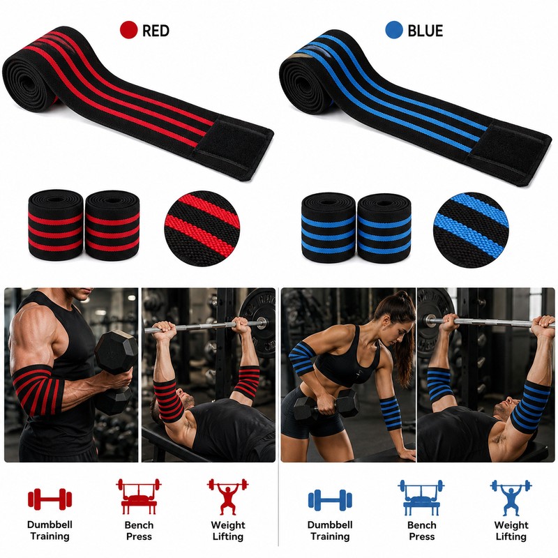 Adjustable Elbow Wrap for Weightlifting – Elastic Compression Support for