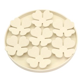 Cat Pet Silicone Slow Food Mat with Suction Cup Cat Pet Dog Feeder Lick Pad for Home Shop Beige