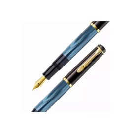 Pelikan M200 Pearl Blue Fountain Pen - Fine Nib