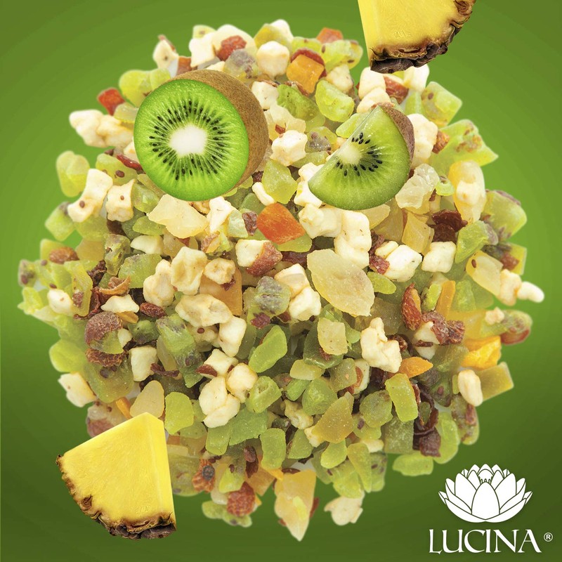 Lucina Tisanas VERDE EXTRAVAGANZA TISANA FRUTAL, Kiwi Maracuya, 100 gramos