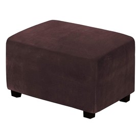 Meigeh Stool Cover Rectangular Stool Covers Cover for Stool Square Ottoman Stool Cover Ottoman Protective Cover Dark Brown