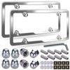 NJNYLLC Stainless Steel License Plate Frames for Volvo, 2 Pack
