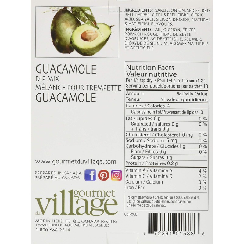 Gourmet du Village Dip Recipe Box Guacamole, 22g