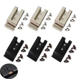 ArrErr 6 Pack Sheath Belt Clip with Mount Rivet Belt Pocket Organizer Clasp Spring Buckle Hook for Leatherman Nylon Leather EDC Belt Holster Tactical Multi Tool Pouch Wallet