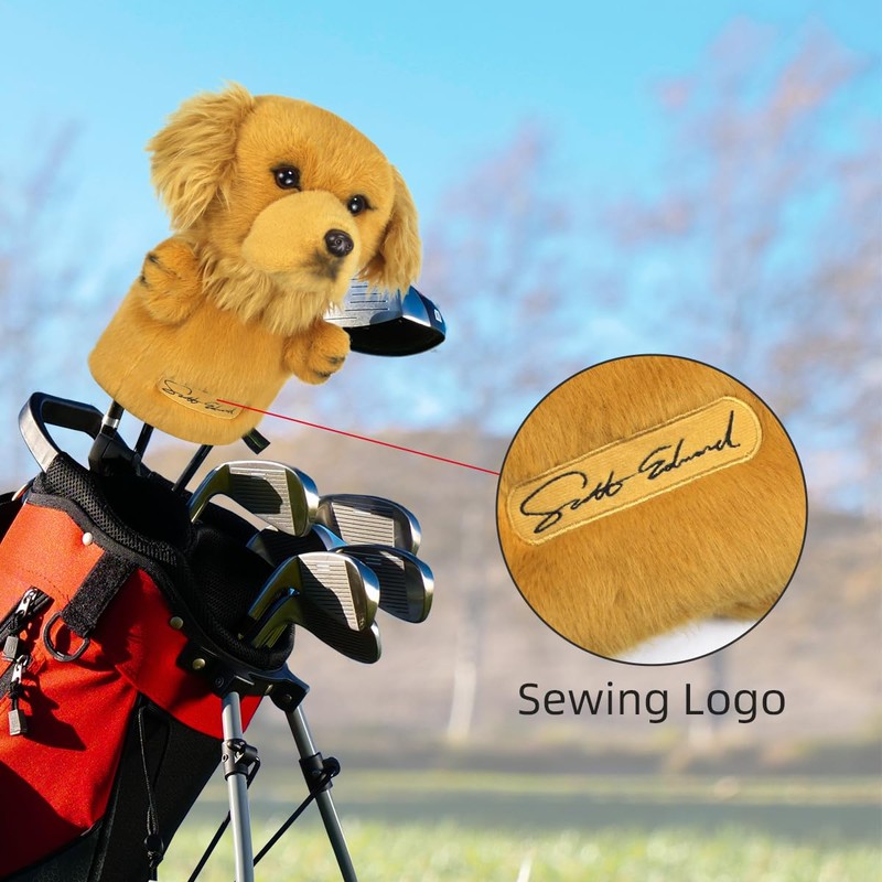 Scott Edward Covered Driver Animal Shaped Golf Club Headwear, Soft