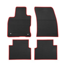 Megiteller Car Floor Mats Custom Fit for Ford Escape 2020 2021 2022 2023 2024（Not for Hybrid） Odorless Washable Heavy Duty Rubber (All Weather) Floor Liners Set Christmas Red
