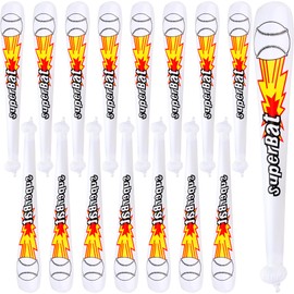 16 Pack 39 Inch Inflatable Baseball Bat Bulk Large Blow Up Baseball Bat Giant White Inflatable Bat Toy for Birthday Summer Pool Beach Party Favors