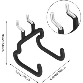 Nivithi 4 pegboard tool hooks, these heavy duty wall hooks are ideal for hanging power tools, hammer drills, perfect as a garage hook for wall hooks, garage and hooks, 2.5 cm hole spacing