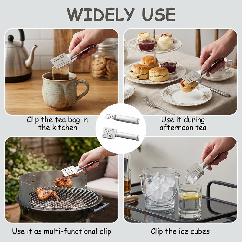 4Pcs Tea Bag Squeezer, Teabag Squeezer Tool, Tea Bag Tongs