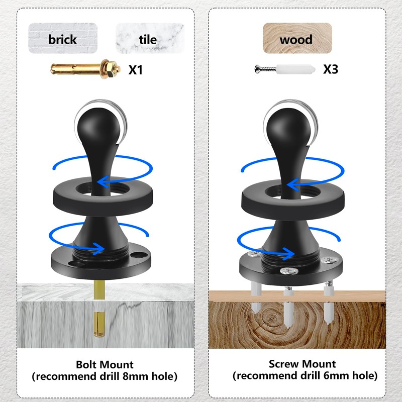 HOMOTEK 2 Pack Magnetic Door Stopper, Magnet Door Stop Heavy