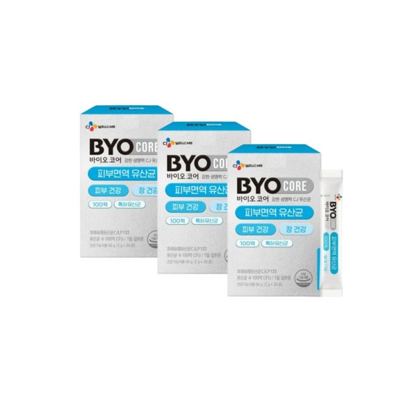 CJ Biocore Skin Immunity Lactobacillus 2g 30 packs 3 boxes (3 months supply) / CJ 바이오코어 피부면역 유산균 2g 30포 3박스 (3개월분)