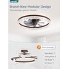 LEDIARY 20" Modern Ceiling Fans with Lights and Remote, Dimmable