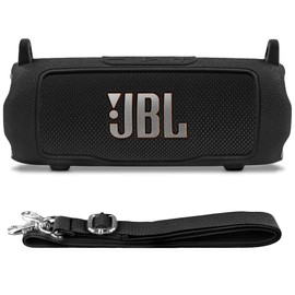 co2CREA Silicone Case for JBL Flip 7 Portable Waterproof Speaker, Portable Travel Soft Cover with Shoulder Strap, Protective Skin Case (Black Case Only)