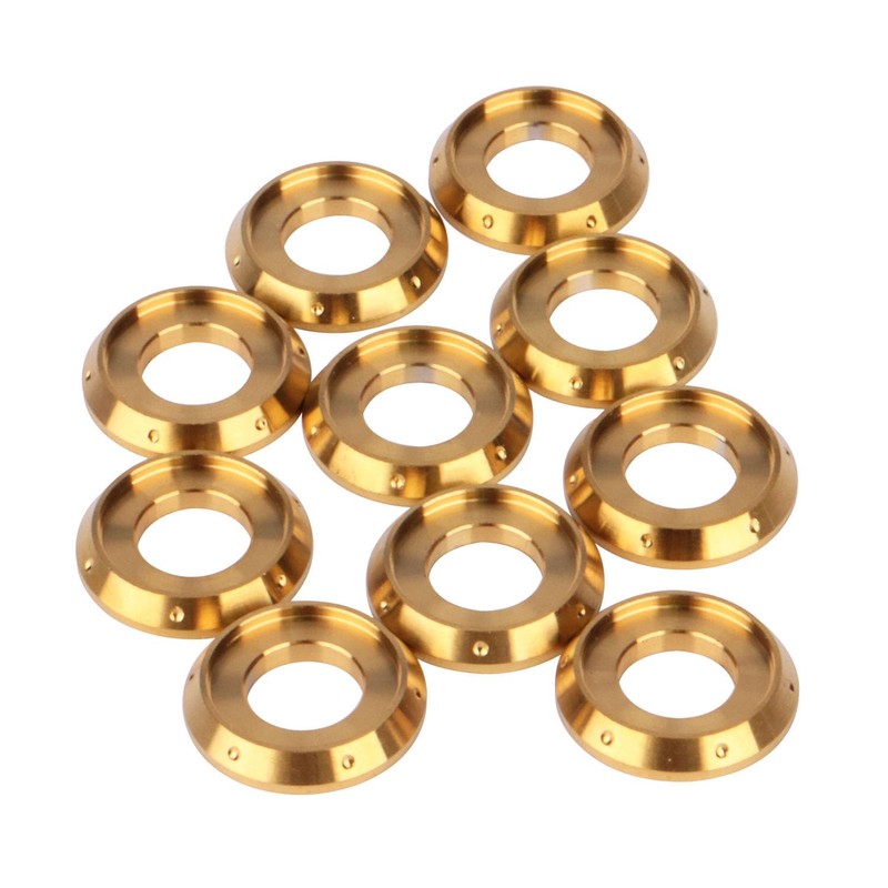 UHDFBDHF 10Pcs Titanium Flange Washer M5 M6 M8 M10 Spacer